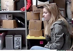 Officer slams shoplifter Kates pussy