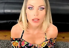 Beautiful European blonde solo masturbating