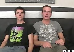 Straight stud sucking on a stiff penis for money