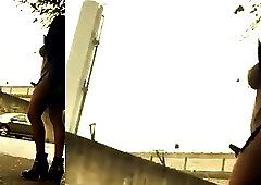 Ts Showing Her Huge Cock on The Street
