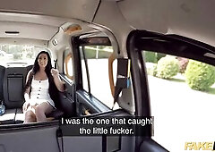 Fake Taxi Glamorous British Brunette Hair screwed in the arse