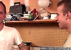 Horny guy sucking dick in public