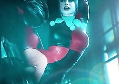 Harley Quinn Sucks and Bangs Batman