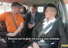 Tattooed skank with big knockers gets boned in the car