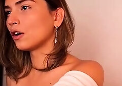 Close up teen foot worship