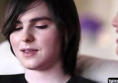 Horny shemale Ella Hollywood licks and fucks Adira Allures pussy