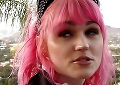 Trans maid Claire Tenebrarum facefucked and analed by boss