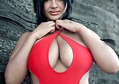 SANKTOR - big beautiful woman NATIVE AMERICAN CHICK WITH LARGE MELONS TEASING OUTDOORS
