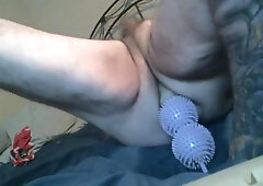 Harity Chubby Bear Widens Anal In Thong Panties Rides Toy