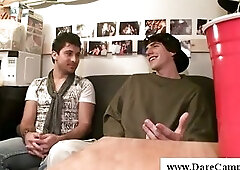 College boys get dared to make out