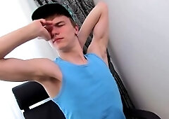 Naughty platinum-blonde cutie Kasper Arley loves fingering his tight ass!