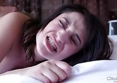 dose of satisfaction for hot babe dark hair girl babe