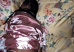 Sexy roommate  put a thong on and sneaked into his bedroom