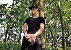 Cool Teen Jerk Off His Big Horny Cock Outdoors South Korean