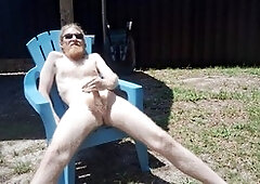 Chair fuck, shoeless, solo ass play