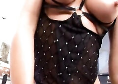 Squirting star Flower Tucci gets on her hands and knees so that Joachim can drive his ebony vigour tool balls-unfathomable into her thick butt. After 