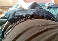 Twink with a monster cock gives a wild show with his big dick