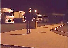 Crossdresser Public Truc Stop Slut Waling
