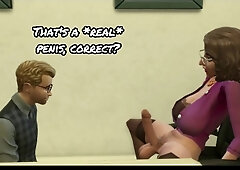Mature Shemale Secretary Seduces Boss
