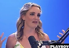 Solo blonde pornstar Charlie Forde and horny MILF masturbated for Playboy