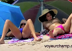 Those are the Exhibitionist Wives I like to film flashing in public, Upskirt and teasing naked beach voyeurs!