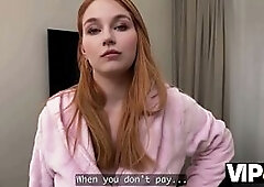 VIP4K. A Redhead Tempted the Debt collector