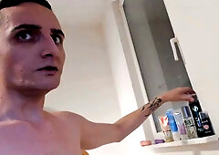 Rafa sitting on a chair gets fucked by his sex machine