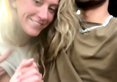 The blonde babe is having some kinky fun with her boyfriend.