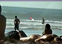 Str8 big dick on beach 3