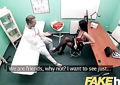 Fake Hospital Large boobs Polish chick Ania Kinski likes swallowing doctors cum