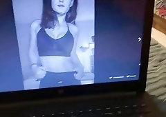 Masturbating to photos of a pretty chick