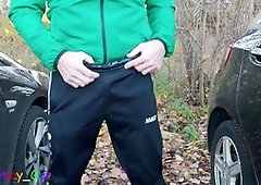 Gay car, hot gay, big shaved cock