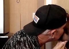 cumloving Moustache amateur blowjob