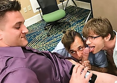 Office 3some with Dalton Briggs, Allen Lucas, and Brian Michaels