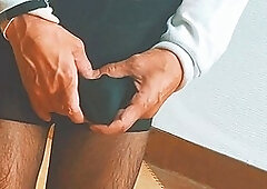 Slim gay femboy enjoys being toyed with by another man