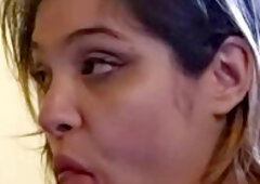 Savagecouple thick preggy Latin chick perfectly deepthroats overweight white knob