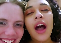 Nasty blonde and brunette lesbians