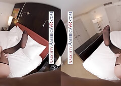 Daisy Stone and her fat ass take a big black dick in VR porn