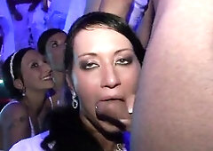 Swinging Group Sex at White Party Club