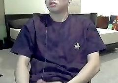 Handsome Chinese Guy Jerking off
