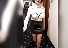 Shemale Carina in professional costume