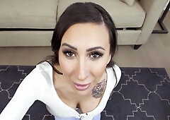 Lavishly tattooed cougar Lily Lane gets nicely fucked in POV