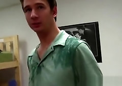 College gay puts dildo in ass