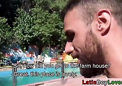 Amateur Latin Studs Hanging And Fucking By The Pool