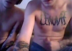 Twink twins masturbating on webcam