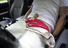 Mighty jack-off sesh in my camper. Wordy - supah ejaculation!