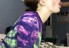 Extreme amateur pov blowjob by hot brunette latina