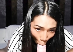 Baseball jersey femboy teen BJ and anal