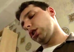 Lovely busty experienced woman acting in a sperm shot porn movie