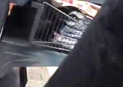 Jerking behind big ass Milf in store